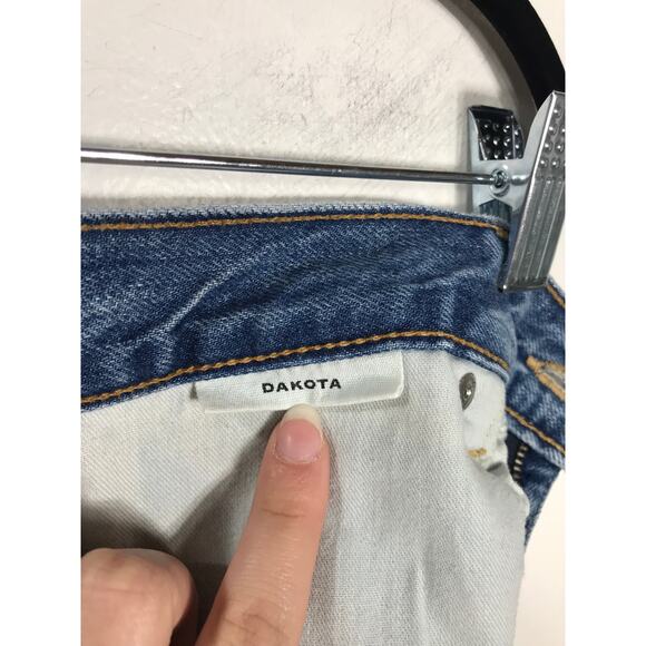 SLVRLAKE Jeans Women's Blue Road To Nowhere Dakota Medium Wash Straight Leg 30 - Picture 7 of 12